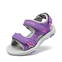 DREAM PAIRS Mädchen Jungen Unsex Sandalen Kinder Sommer Sportsandalen Sommerschuhe Mode Turnschuhe Offenen Sportliche Sandalen,Size 36,Lila/Fuchsia/Hell/Grau,170891_K