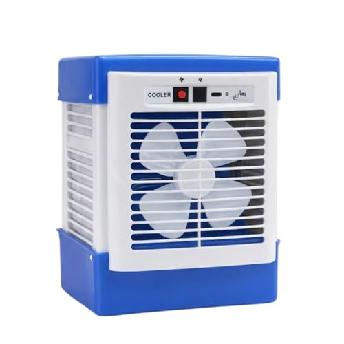 Image of Drumston (15 Years Assured Warranty) Rechargeable Portable Mini Air Cooler with 1.5L Water Tank, USB Personal Desk Cooling Fan with Battery Backup, 3 Speed Quiet Evaporative Air Cooler for Room