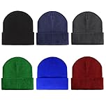 Geebuzz 6 Pack Beanie Cap for Kids, Children's Girls Boys Colorful Warmer Stretchy Knitted Beanie Hat Unisex 1-10 Years Skull Beanie Hat Caps for Winter Autumn (6pack-Multicolor-3)