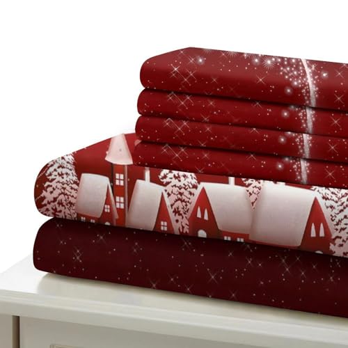 Housse de couette Noël hypoallergénique microfibre douce 200x200