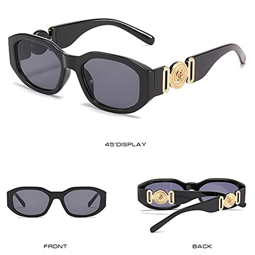 Image of LASPOR Irregular Sunglasses for Women Men Trendy Retro Vintage Rectangle Glasses Hexagon Shades Driving UV400 Protection