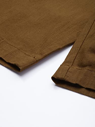Image of The Indian Garage Co Men Slim Fit Solid Mid-Rise Cargo Shorts