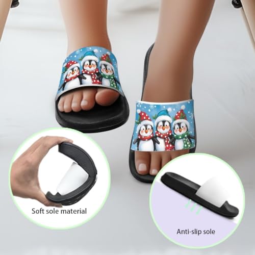 Image of Unisex Slides for Girls Boys Comfortable Slippers Slides Non-slip Shower Shoes House Fashion Thick for Indoor & Outdoor Gifts