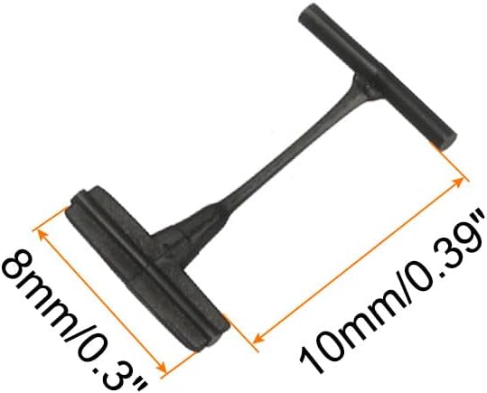MECCANIXITY 3000pcs Standard Tagging Gun Fasteners 0.6x0.3 Inch Plastic Tags Clothing Tag Black 10mm/0.4inch Tags Barbs Attachments for All Standard Price Tag Gun