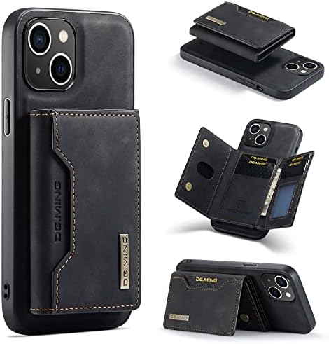 ZCDAYE Wallet Case for iPhone 13, iPhone 13(6.1 inches) Case, iPhone 13 Leather Case with Removable Card Holder, Khaki