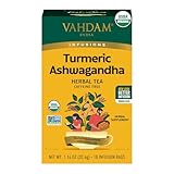 VAHDAM, Organic Turmeric Ashwagandha Herbal Tea Bags (18 Count) Caffeine Free, Gluten Free | 100% Pure Herbal Blend - Sweet & Earthy | Eco-Friendly Individually Wrapped Tea Bags | Direct From Source