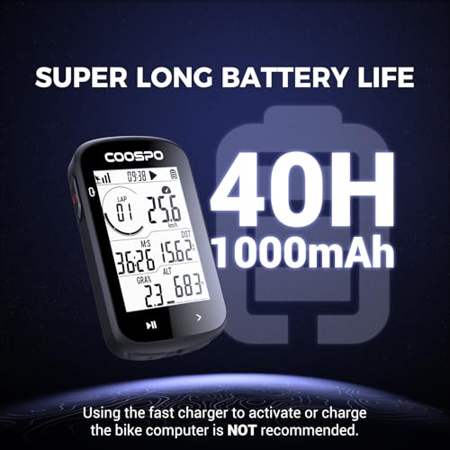 COOSPO CS300 GPS Bike Computer, Wireless Cycling Computer with 2.6 Auto-Backlight LCD Screen, Bluetooth5.0 ANT+ HR/S&C/Power Sensor Compatible, Bicycle GPS Computer for Road/Mountain Bike by CooSpo - Image 6