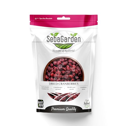 Seba Garden - Seba Garden Premium Dried Cranberries 1kg – Delicious, and Packed with Flavor for Snacking, Baking, and Cooking