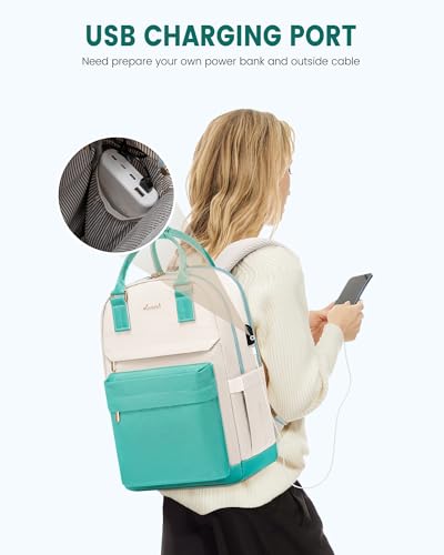 Image of LOVEVOOK Laptop Backpack for Women Girls, 15.6 Inch Waterproof Computer Backpack Student School Cute Bookbag Computer Bag