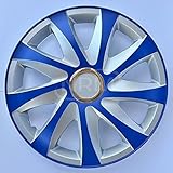 Markenqualität NRM Radzierblende Drift EXTRA Silber/blau 16 Zoll 4er Set