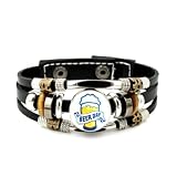 YAIEWNE Pulsera Ajustable De Cuero Trenzado Con Diseño De Botella De Cerveza Y Efecto De Hielo, Brazalete Étnico Hecho A Mano, Accesorio De Amistad, Regalo De Cumpleaños O Navidad.