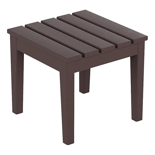 Costaelm Small Outdoor Side Table, Patio End Table Weather Resistant