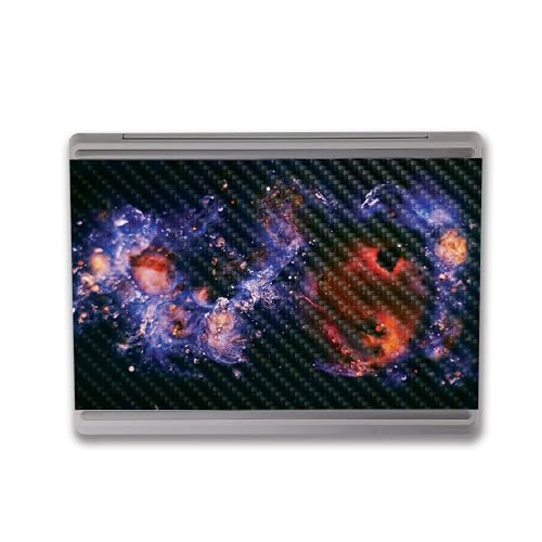 Image of MightySkins Carbon Fiber Skin Compatible with Microsoft Surface Laptop Go 3 (2023) Full Wrap Kit - Andromeda | Protective, Durable Textured Carbon Fiber Finish | Made in The USA
