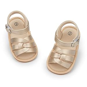 KIDSUN Baby Infant Girls Boys Sandals Non Slip Rubber Sole Summer Beach Outdoor First Walker Crib Shoes