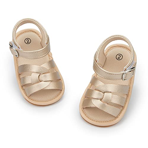 KIDSUN Baby Infant Girls Boys Sandals Non Slip Rubber Sole Summer Beach Outdoor First Walker Crib Shoes