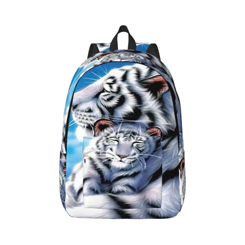 Sac à dos d'infirmière tigre blanc imperméable ordinateur portable femme