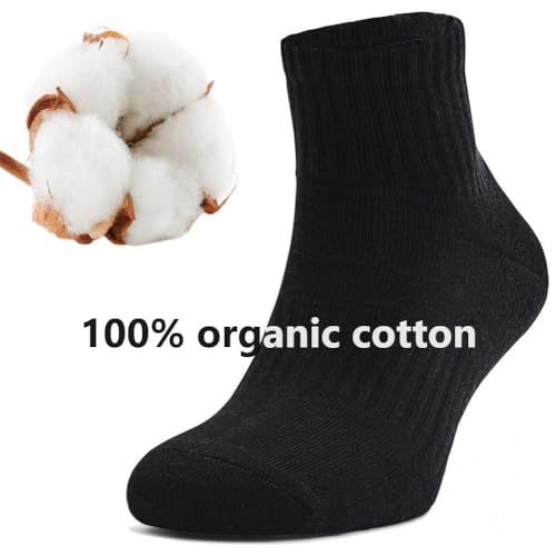 All Cotton Socks (Quarter/Crew, Unisex) Natural Fabric Soft Breathable Organic Cotton Socks3