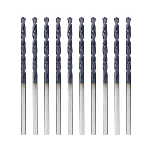 Hilpaty Cobalt Drill Bits 2.5mm x 10pcs M35 HSS Drill Bit for Metal, AlTiN Coating, Standard DIN 338 (2.5mm x 57mm x 10pcs)