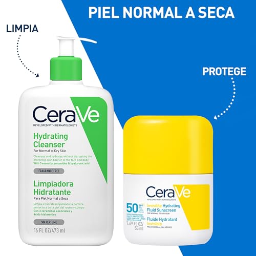 Miniatura 6 de CeraVe, Fluido Protector Invisible Hidratante SPF50, UVB + UVA, 50 ml
