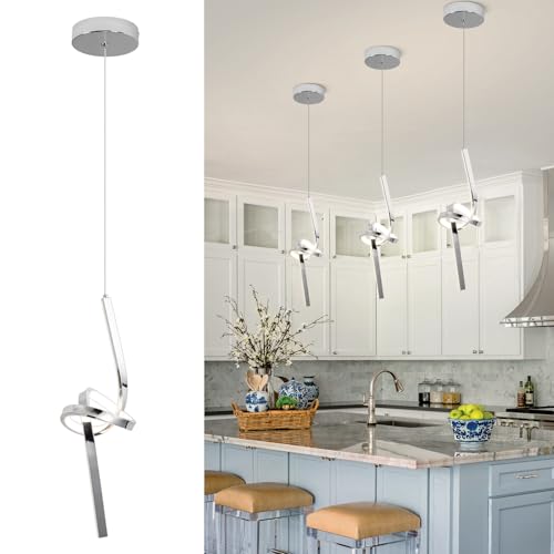 ADISUN Modern LED Pendant Light, Spiral Pendant Lights Kitchen Island,