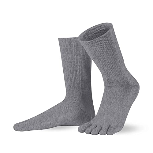 Knitido Essentials Cotton & Merino Melange | Calcetines de dedos en lana merino y algodón, Talla:39-42, Colores:Salt and Pepper (300) Cover
