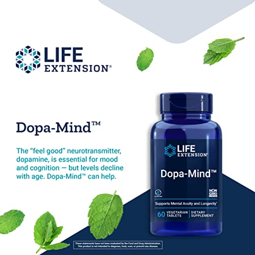 Life Extension Dopa-Mind – Wild Green Oat Extract Supplement For Healthy Dopamine Level Support And Brain Health - Gluten-Free, Non-Gmo, Vegetarian – 60 Tablets #TOP3
