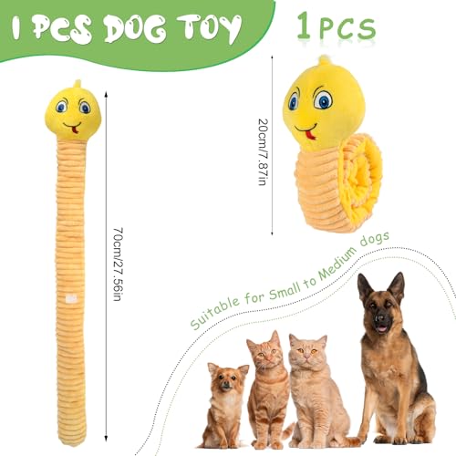 Hundespielzeug Intelligenz, Intelligenzspielzeug für Kleine Medium Hund, Quietschendes Hunde Spielzeug zum Stressabbau, Hundespielzeug Schnupftabak für Puzzle und Nahrungsinstinkttraining (Gelb)