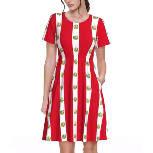 Robe drapeau du Pérou légère contre la chaleur : confort décontracté