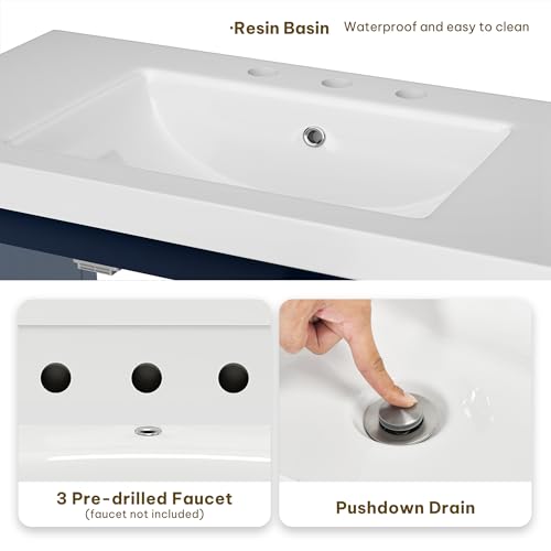 image for DWVO 42 Inch Bathroom Vanity with Sink Combo, Modern Bathroom Storage 