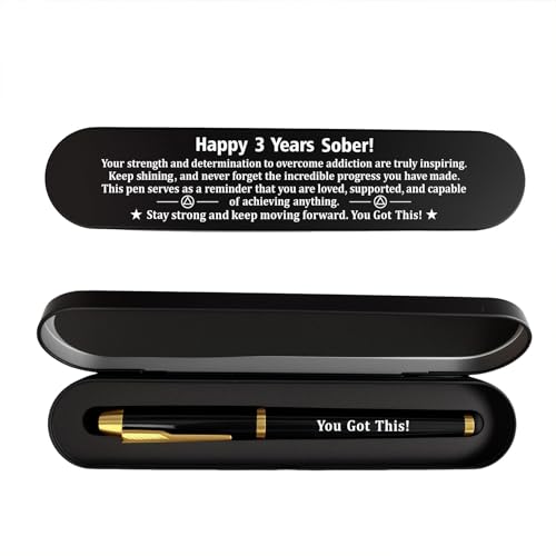 Set de regalo con bolígrafo de gel BAZLJY 1 Year Sobriety miniatura 1