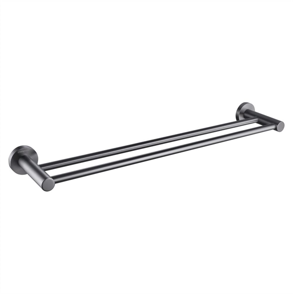 WNJJ Exquisite Bathroom Shelves Gun Gray Bath Towel Rack, Stainless Steel Hardware Pendant, Bathroom Towel Rack, Bathroom Towel Rail (Color : Single rod)