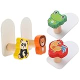 DOITOOL Ganchos Adhesivos para Pared de Hierro 4 Piezas para Colgar Toallas y Bufandas sin Dañar la Pared, Fáciles de Quitar y Aptos para Azulejos y Tablones