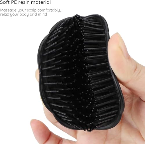Image of Finger Grip Round Hair Combs Pocket Hair Comb | Hair Washing Comb for Men and Women Hand Grip Round pocket Hair comb Multi color (Color may vary) Pack of 2 (Finger Comb 2 pc) |