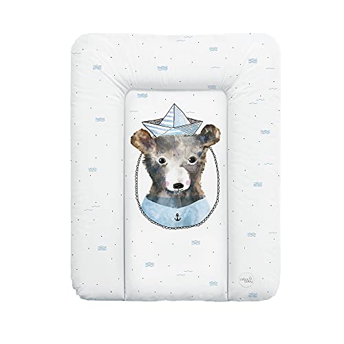 Ceba Baby® Wickelauflage 50x70 cm – Weiche Wickeltischauflage für Jungen & Mädchen – Wasserdicht & Abwaschbar – OEKO-TEX® 100 – Made in EU - Seemann Bär