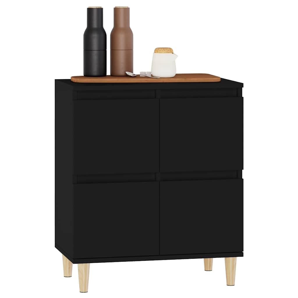 Credenza nera, 60 x 35 x 70 cm, in legno