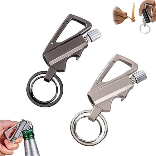Encendedor Llavero Multiusos 3 en 1 Metal 2 Piezas