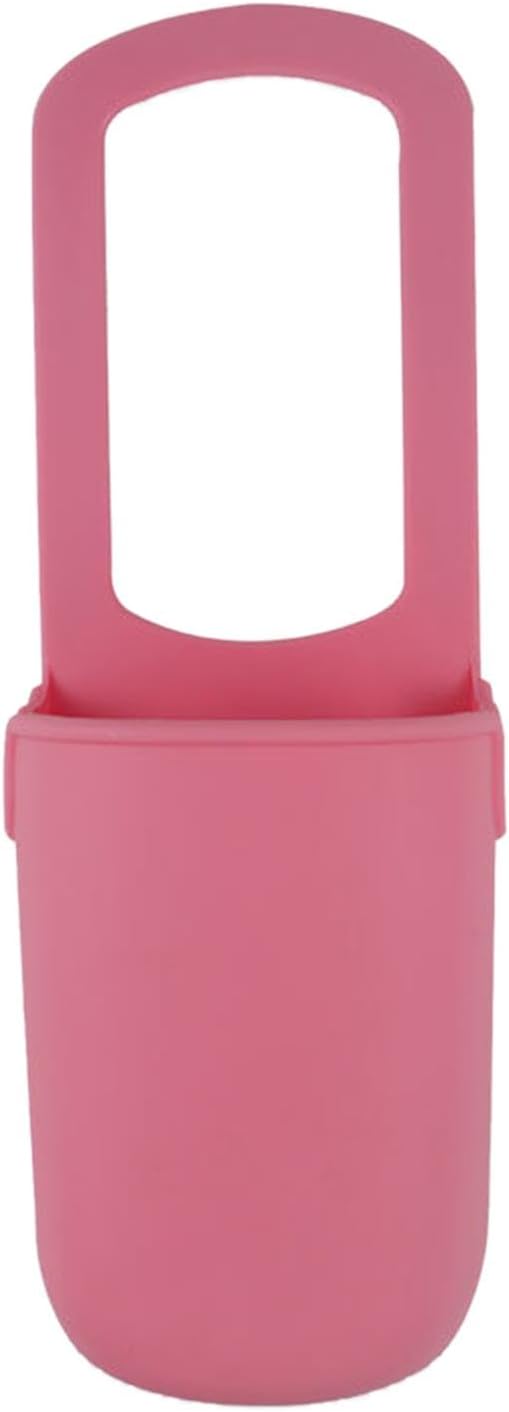 Amagogo Drink Holder for Stroller, Silicone Stroller Cup Holder, Keys Portable Drinks Bottle Stand, Phones Bike Bottle Holder for Chair Pushchair, Pink