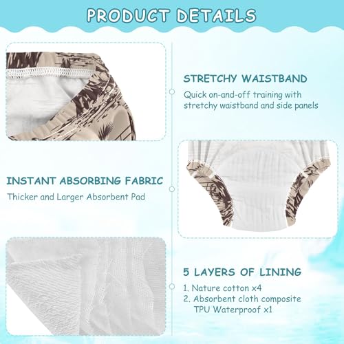 Image of Toddler Potty Training Underwear Cotton Absorbent Soft Baby Girl Boy Potty Training Pant 2t-5t