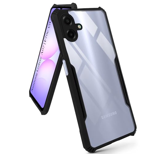 Image of Jkobi Hybrid Back Cover Case for Samsung Galaxy A07 5G | F70e 5G (Shockproof with Polycarbonate Clear Panel | Professional Black)