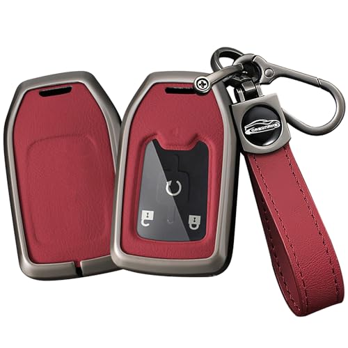 Coque clé Chevrolet GMC métal rouge évite usure boutons