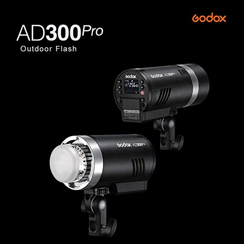 Godox Flash Strobe Ad300 Pro Ad300Pro Outdoor Studio Monolight 300W Photographic Lighting For Canon Sony Nikon Fuji Olympus Panasonic Camera 2.4G Ttl 1/8000 Hss Flash, 0.01-1.5S Recycle Time #TOP1