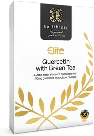 Quercetin 333mg with Green Tea | 90 Capsules | All Blacks Official Partner | 120 mg Green Tea to Aid Absorption | Additional Nutrition Protection | Informed Sport Accredited | Vegan
