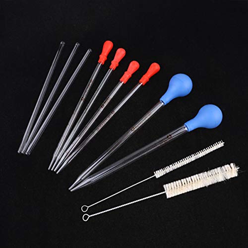 ibasenice Conta- Gotas de Vidro- 10PCS Bulbo De Sucção de Borracha Óleos Essenciais Conta- Gotas Con