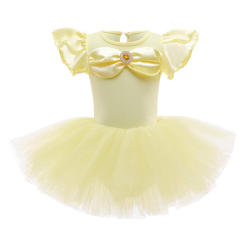 Lito Angels Disfraz Bailarina de Ballet Princesa para Niñas, Vestido Maillot de Danza Baile con Falda Tutu Reino del Hielo