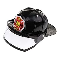 Fireman Hat Fireman Helmet Firefighter Hat Fancy Dress Accessories Kids Halloween Party Role Play Toy –Black