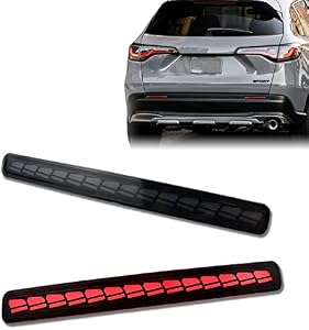 GEEGEETOP Smoked Lens LED Rear Bumper Fog Light Assembly Compatible with Honda HRV 2023 Functions as Rear Fog Lamp Brake Light Bumper Reflector Turn Signal 3-In-1 (Smoked)
