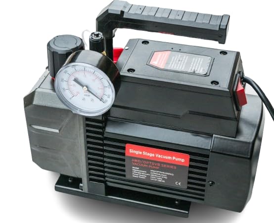 Hardy Tools Bomba de vacío 2 CFM 1/4 HP 56 L/min Bomba de vacío con manómetro HVAC AC R32