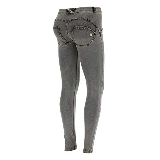 FREDDY WR.UP JEANS byxor PUSH UP WRUP1PRA01E, dam, grå, S