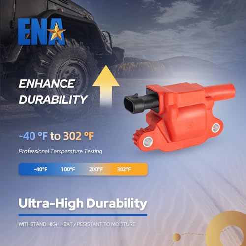 ENA Set of 8 UF413 Ignition Coil with 8mm 748UU Spark Plug Wires Compatible with Cadillac Chevrolet Chevy GMC Canyon Tahoe LaCrosse Escalade Express Savana Silverado SSR Yukon CTS 4.8L 5.3L 6.0L 6.2L