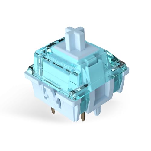 ELUTENG 100pcs Blaue keyboard switches, 5 Pin Transparentes Gehäuse, Pre-lubed Staubdichter Schaft, 48gf MX Mechanical für Mechanische Tastatur Gaming/DIY Gaming Kit ELUTENG 100pcs Blaue keyboard switches, 5 Pin Transparentes Gehäuse, Pre-lubed Staubdichter Schaft, 48gf MX Mechanical für Mechanische Tastatur Gaming/DIY Gaming Kit